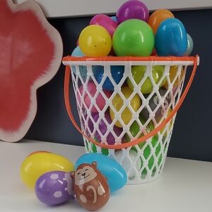 Easter Basketball Hoop Basket + 40+ Eggs – Perfect Condition